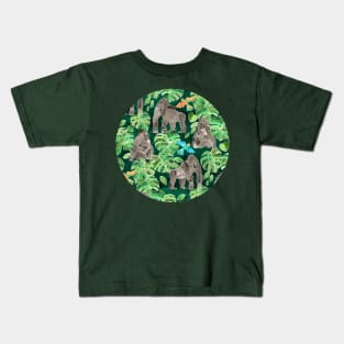 Gorillas in the Emerald Forest Kids T-Shirt